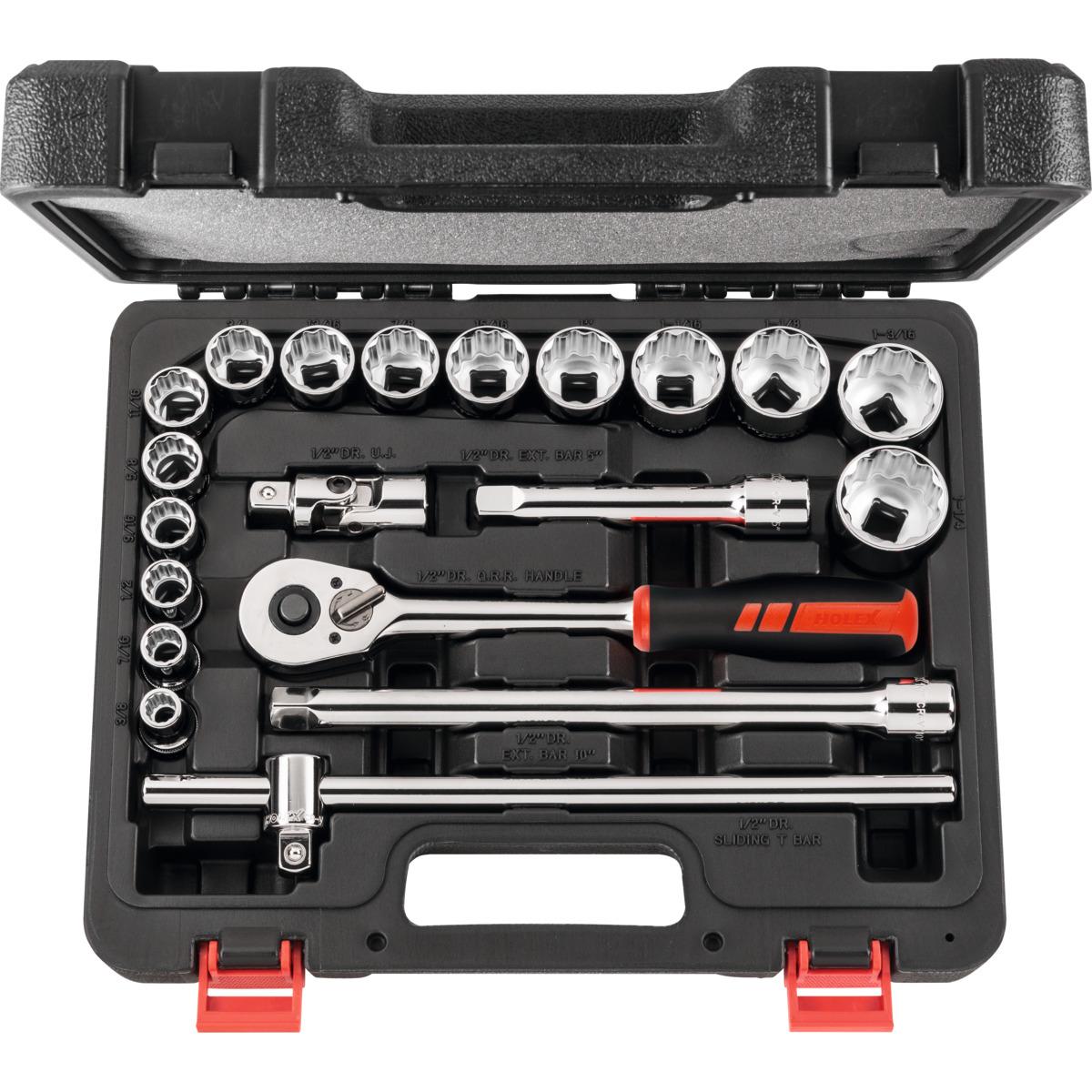 SOCKET SET 1/2 SQ/DR 20 PCS SOCKET SET 1/2 SQ/DR 20 PCS